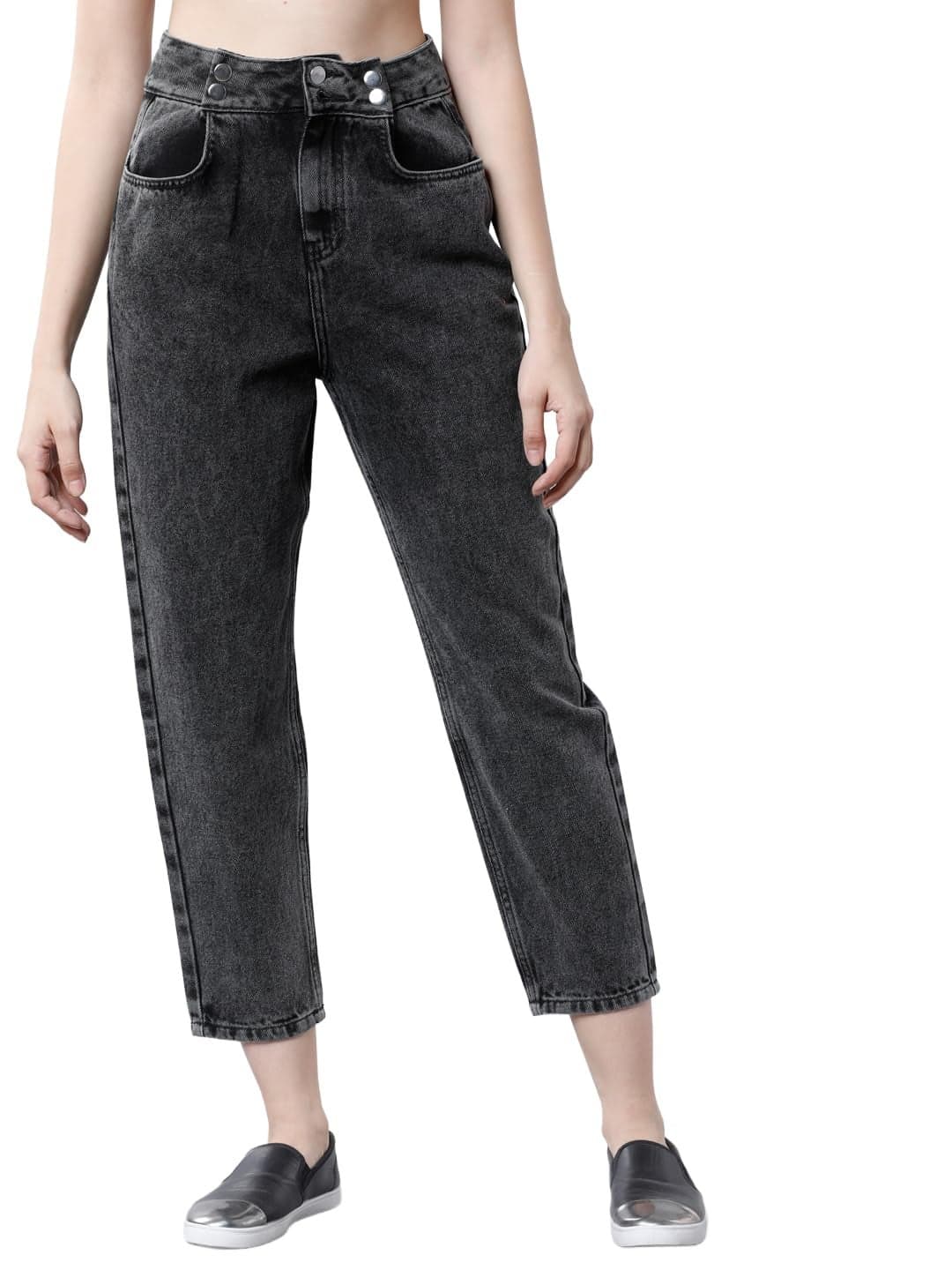 Tokyo Talkies Women Black Slim Fit Cropped Jeans
