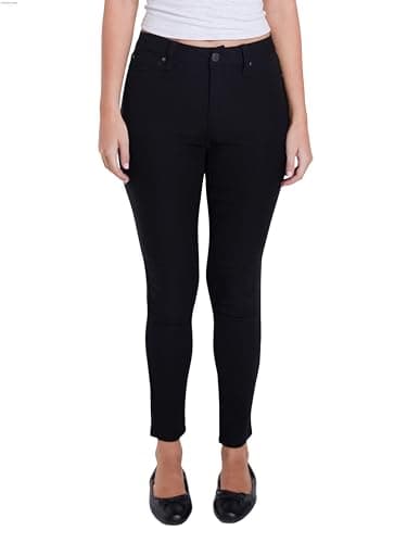 YMI Women's Hyperstretch Mid-Rise Skinny Jeans, Black, M