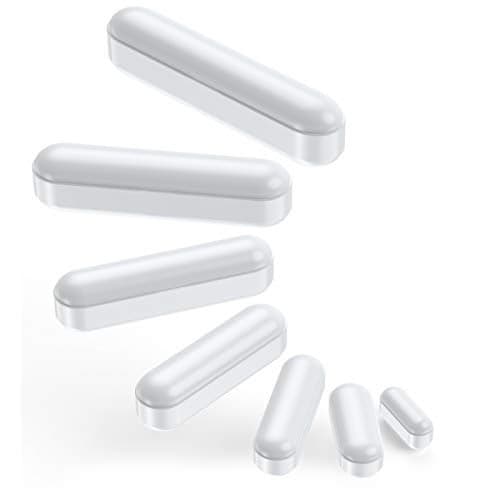 Biomed Scientific Magnetic Stir Bar PTFE Magnetic Stirrer Mixer Stir Bars High Magnetism Teflon Coated Stirrer Rod Type-C Set 7pcs/Pack, White