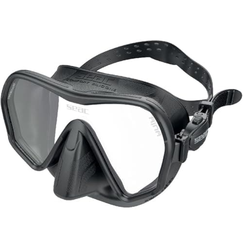 Seac Ajna Frameless Scuba Diving Mask with Wide View 100 Silicone Skirt Made in Italy