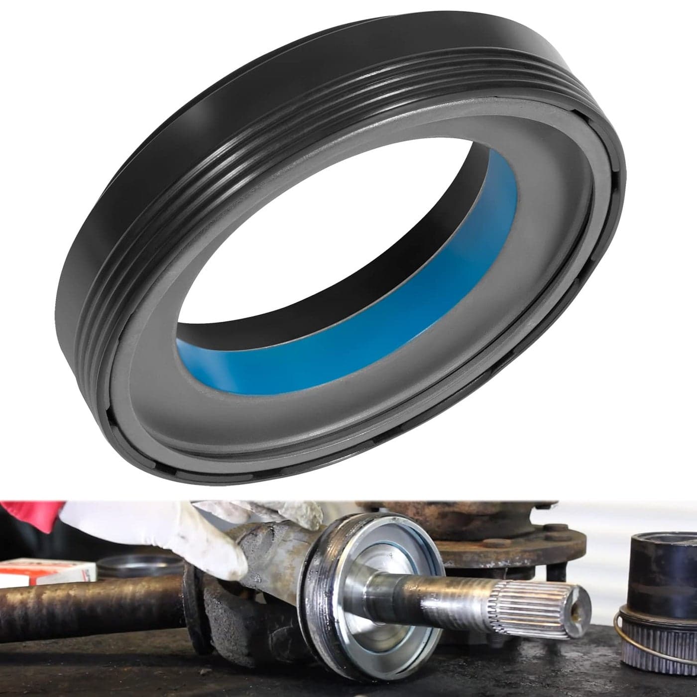 50491 Outer Axle Shaft Seal Fit For 1998 1999 2000 2001 2002 2003 2004 Ford Super Duty Excursion F250 F350 F450 F550 With Dana 50 60 Front Diff Replace 50491 28600 710493 Axle Shaft Seal