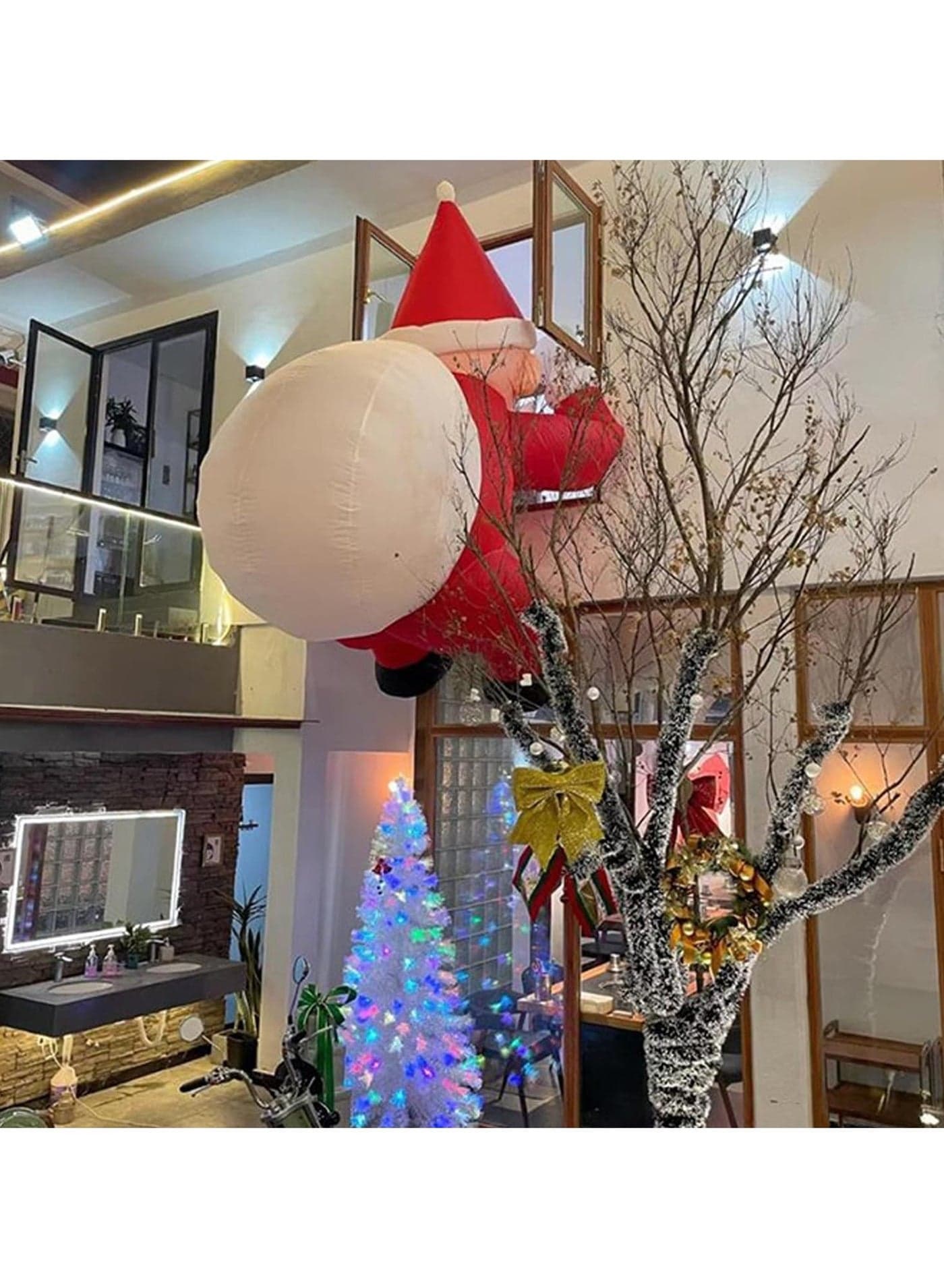 6.5 Ft Christmas Inflatables Outdoor Decorations Inflatable Santa Claus Blow Up Yard Decorations with Built-in LED Lights for Indoor Outdoor Home Holiday Decor