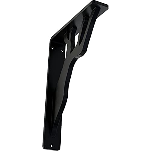 Ekena Millwork BKTM01X05X08SDA 1 2" W x 5 1/2" D x 8" H Damon Wrought Iron Bracket (Single Center Brace)