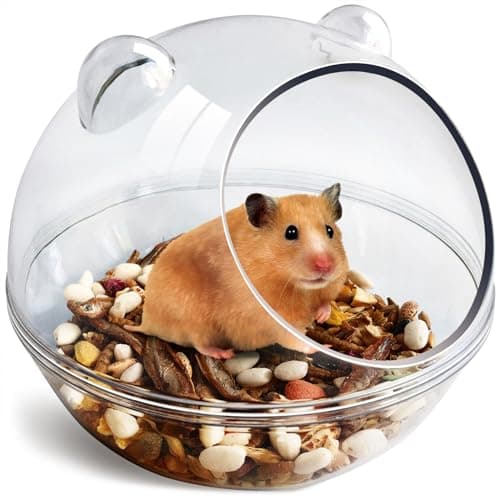 TieLishor Hamster Bathtub,Hamster Bathroom,Sand Bath Container,Hamster Toilet and Sandbox Dust Bathtub,Hamster Bed,Sand Bath Box for Hamster Cage Accessories (L 5.5x5.5x4.3 inch)