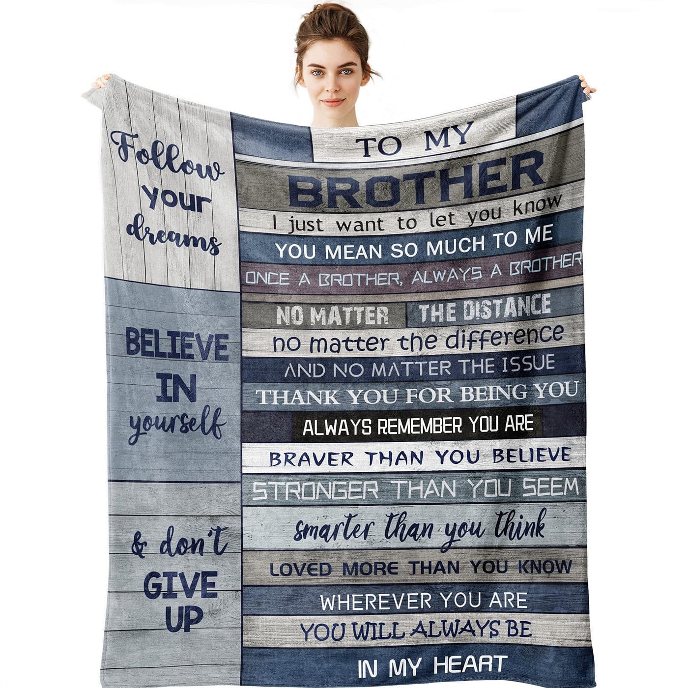 Yamco Big Brother Gift Gifts for Brothers 60 x 50 Blanket Funny Brother Gifts from Sister for Birthday Cool Birthday Gifts for Older Brothers Bro Christmas Graduation Gift Ideas