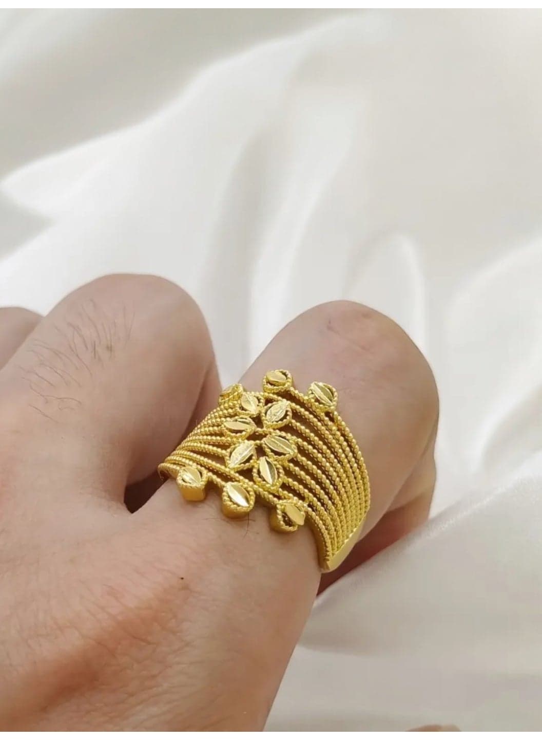 21k Gold Plated Ring For Women One Size