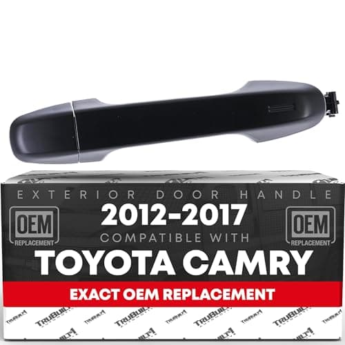 T1A Exterior Front Driver Door Handle - Compatible with 2012-2020 Toyota Yaris, Prius C, Camry, Auris, 86, C-HR; 13-15 Subaru BRZ; 16 Scion FR-S, Scion iM - Primed Black, Plastic - OEM 6921106090