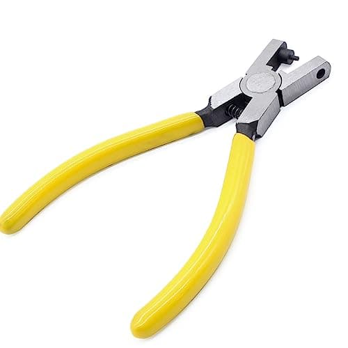 Hordion 1Pcs 2mm Small Hole Punch Pliers, Round Metal Hole Puncher for Watch Band Hole, Faux Leather, Jewelry Hole, Eyelet Hole, Shoe Strap Hole, Sheet Metal