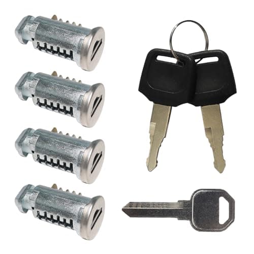 4 Pack Lock Cores Compatible with Thule Roof Racks Components, Includes 4 Cores, 2 Keys and A Control Key (4 Pack)