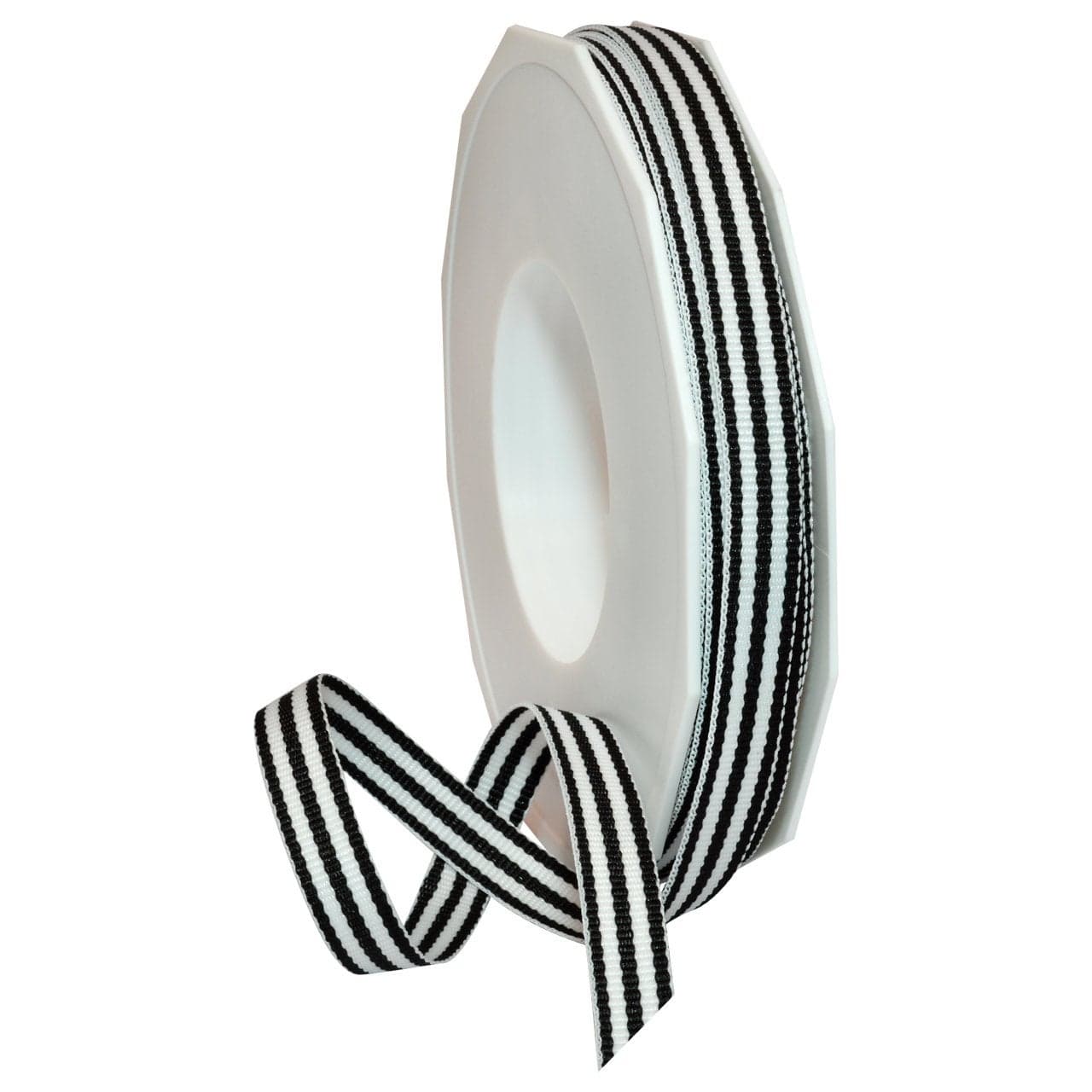 Morex Ribbon Striped Polyester Grosgrain Ribbon Party Decorations Gift Wrapping Fun Patterns 38 by 20 yd Black