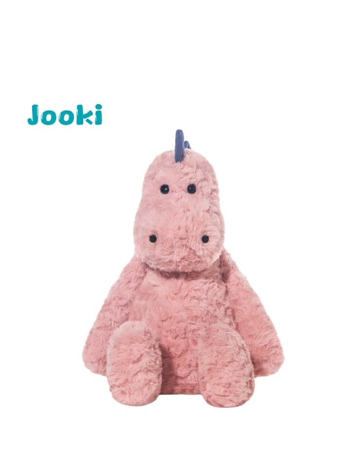 Jooki's Fun Welsh Velociraptor Plush Toy is a Cute Little Dinosaur Stuffed Doll Sleeping Pillow for Girls, 50cm Long (Pink)