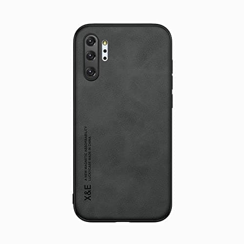 Kepuch Silklike Case for Samsung Galaxy Note 10 Cover Bumper Builtin Metal Plate for Samsung Galaxy Note 10 Black