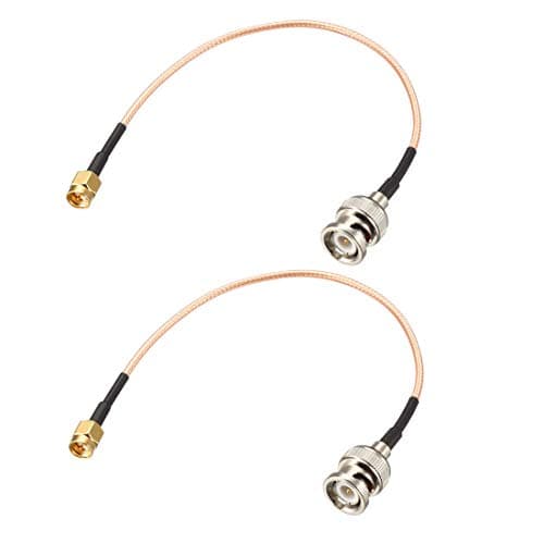 uxcell RG316 Coaxial Cable with BNC Male to SMA Male Connectors 50 Ohm 0.66 Feet 2pcs