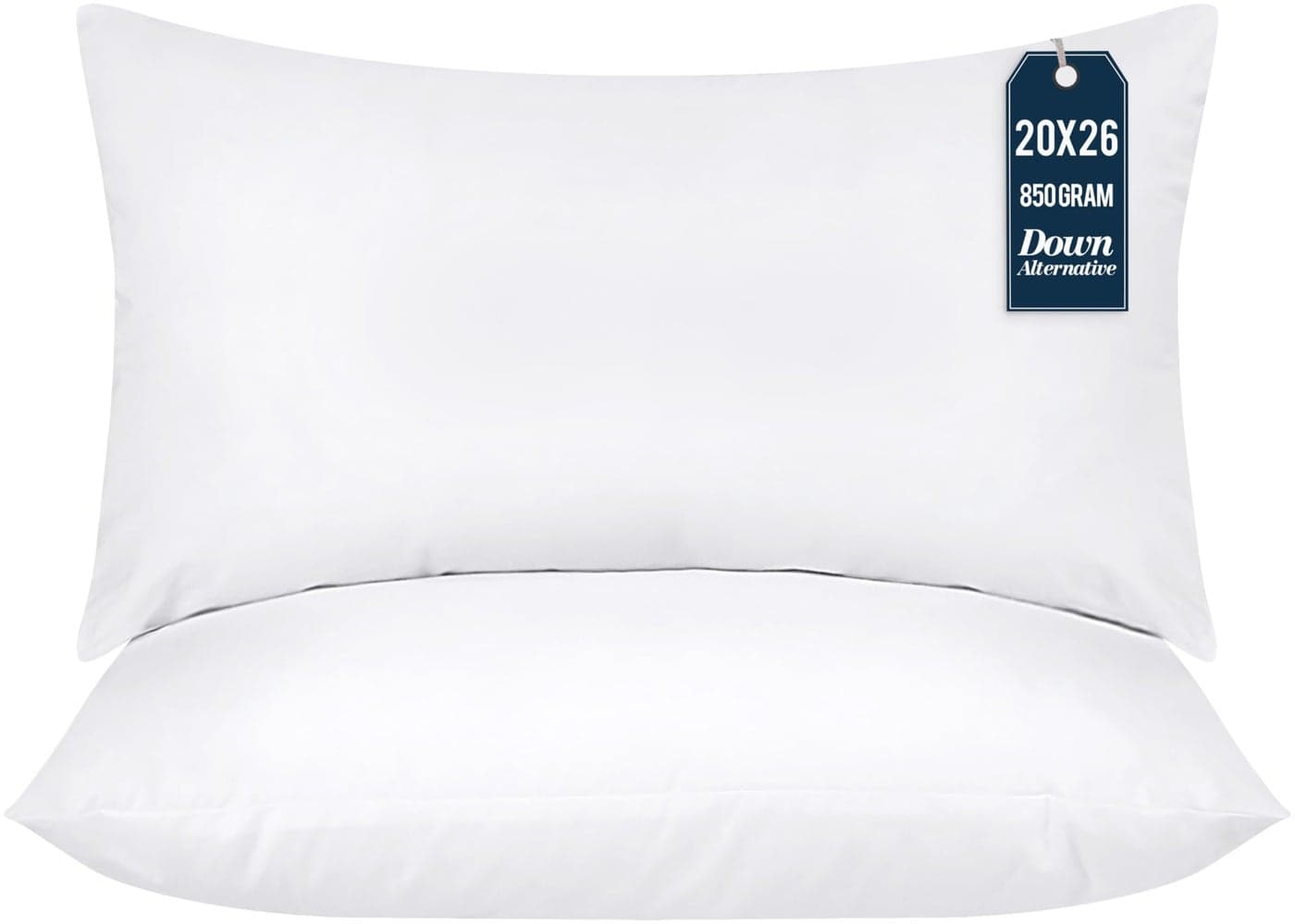 Utopia Bedding Throw Pillows Pack of 2 White 20 x 26 Inches Indoor Decorative Pillow Insert for Sofa Bed and Couch