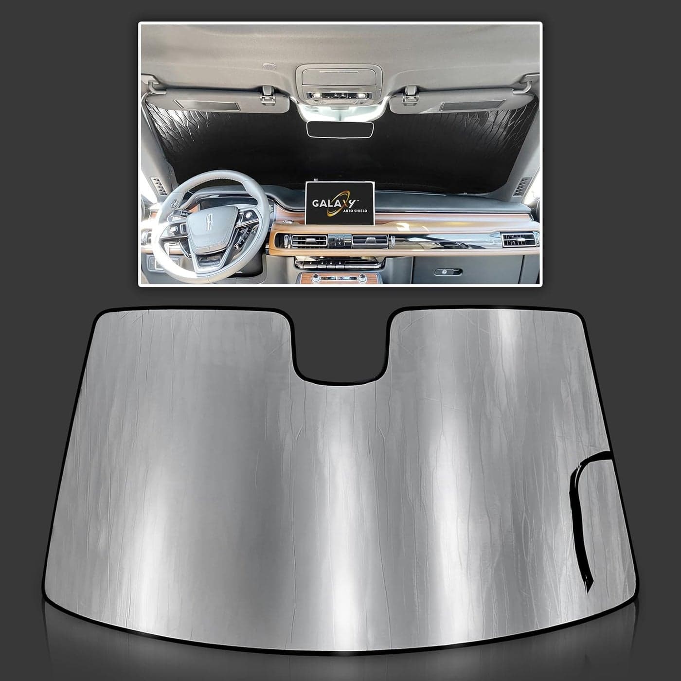 Galaxy Auto Shield Custom Fit Reflective Windshield Sun Shade for Lincoln Aviator (2020-2025)