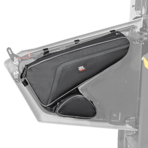 KEMIMOTO Door Bags 1680D Storage Compatible with Polaris RZR 200 with Stock Doors RZR 200 Lower Door Side Bags with 70mm Knee Pads Water Resistant Zippers Extra Pockets - Set of Two