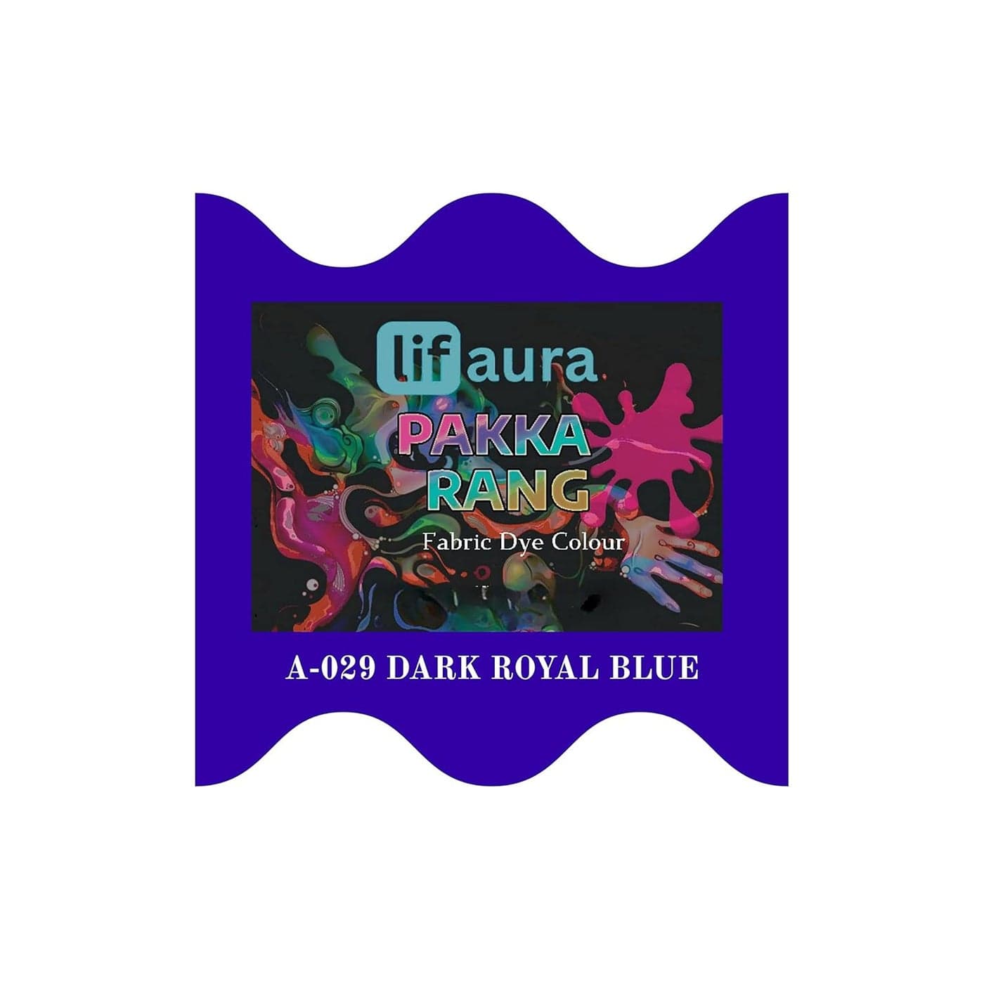 Prokart Lifaura Pakka Rang Fabric Dye Colour Natural dye for Fabric Pack of 5 Sachets 5g Each 25g Pack ShadeA29 Dark Royal BlueSame Color Prokart Lifaura Pakka Rang