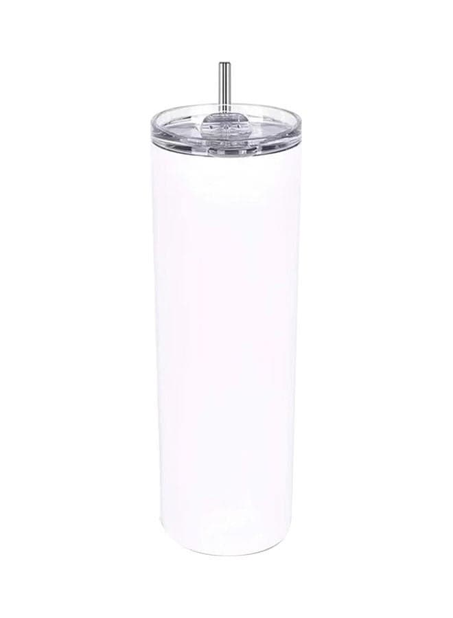 Insulated Tumbler With Straw White