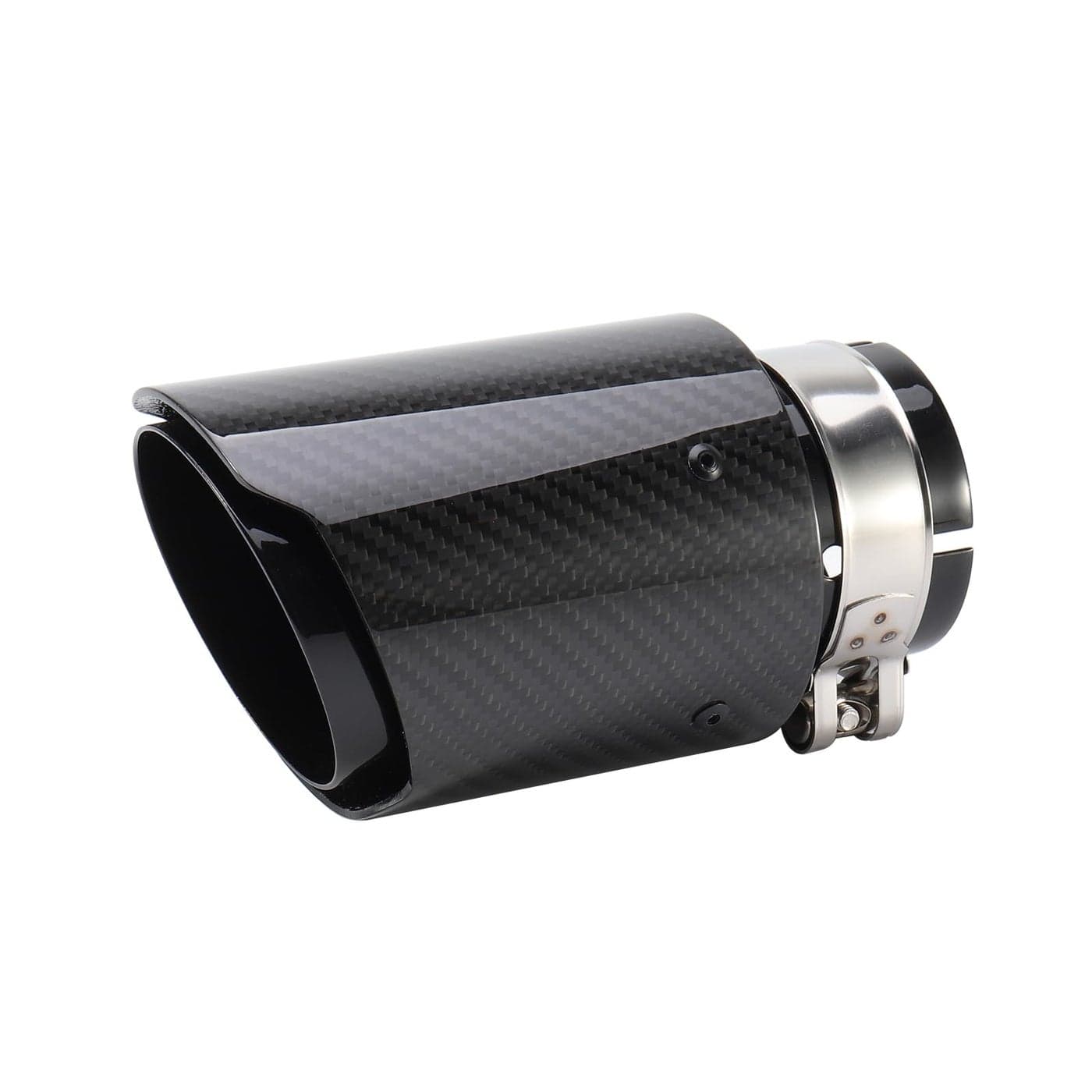 Carbon Fiber Exhaust Tip 25 Inlet 35 Outlet Gloss Black Exhaust Tips 25 Muffler Tip
