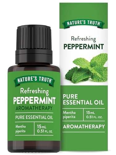 Natures Truth Peppermint Essential Oil 15 mL for Diffusers and Aromatherapy Plant Based NonGMO Gluten Free