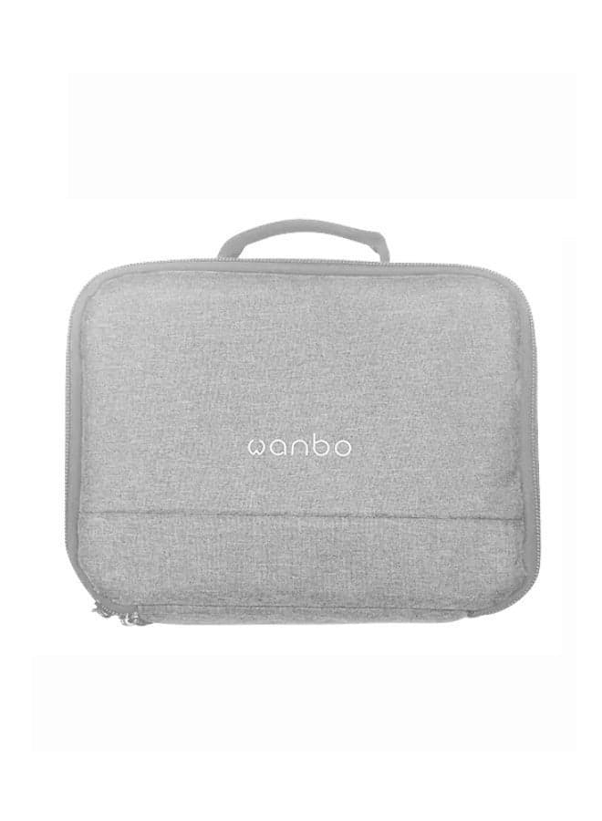 Projector Storage Bag Portable Travel Carrying Case for Wanbo T2 Max / T2R Max, Shockproof Protective Organizer with Handle & Inner Compartments N70389910LEB grey