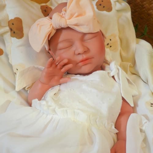 KUICEO Full Silicone Reborn Baby Dolls20in Realistic Newborn Anatomically Correct Girl with Realistic Blood Vessels and SkinSilicone Full Body Lifelike Babyfor Collectors 3Kidswith Gift Box