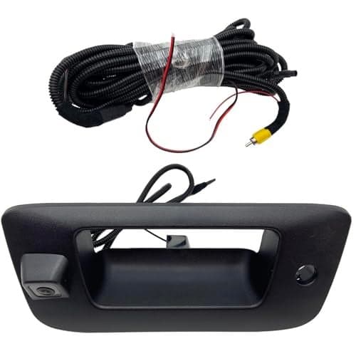 Cheriezing Tailgate Handle Backup Camera Compatible with 20072013 Silverado Sierra 1500 2500 3500 Heavy Duty Matte Black with Rear View Camera Replace 22755304