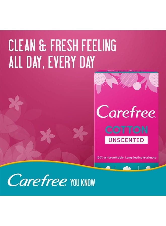 Breathable Cotton Unscented Panty Liners, Pack Of 34's