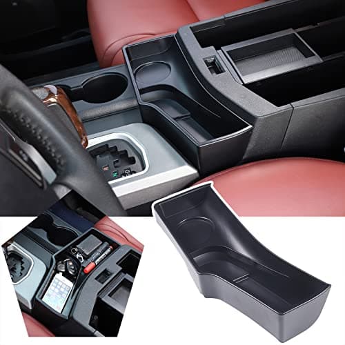 HAPPYHORSE Center Console Storage Box for Toyo-ta Tundra 2007-2013 Automotive Center Control Handrails Under Storage Box Pallet Accessories
