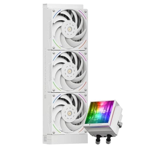 Thermalright Hyper Vision 360 ARGB White CPU AIO Cooler,PC 360 Specification Water Cooler System,3.95in Screen High Performance Pump,IPS LCD Screen with 480x480 Resolution,for AM4/AM5;Intel 1700/1851