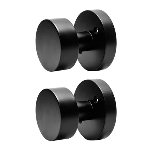 senharvest Black Dummy Door Knobs Interior for Satin Brass Door Knobs Suitable for Hallway Wardrobe Bathroom etc for All Standard Size Doors2 Pack