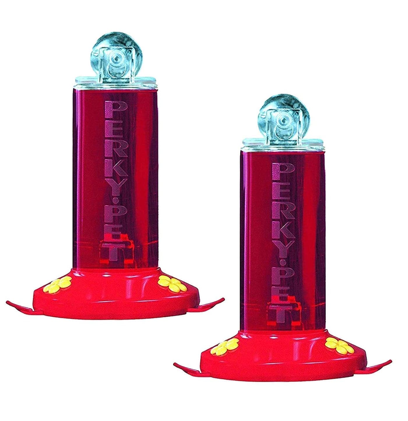 PerkyPet Window Mount Hummingbird Feeder iridescent color 8 oz 2 Pack