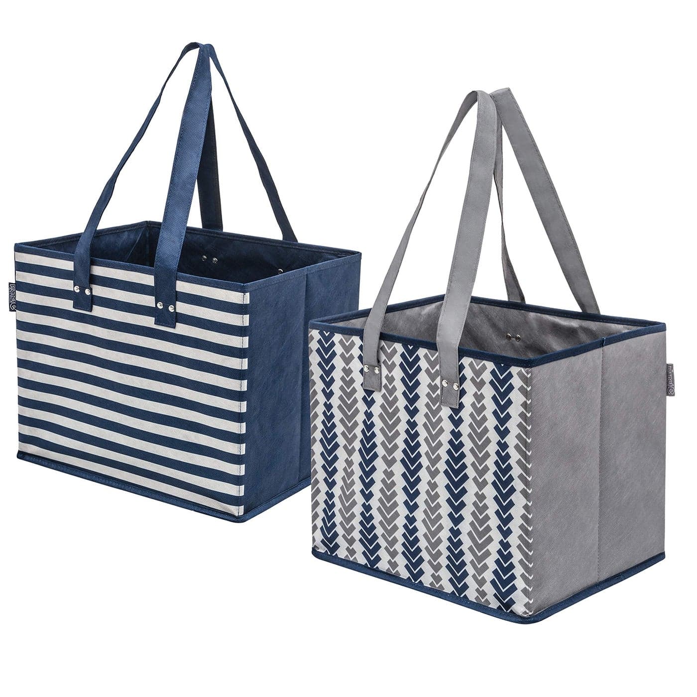 PLANET E Reusable Foldable Grocery Bags with Reinforced Bottoms Pack of 2