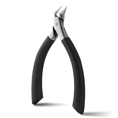 FVION Toenail Clippers for Ingrown Toenail Straight Nail Clippers for Ingrown Toenails Professional Ingrown Toenail Treatment for Adults Seniors Men and Women Black