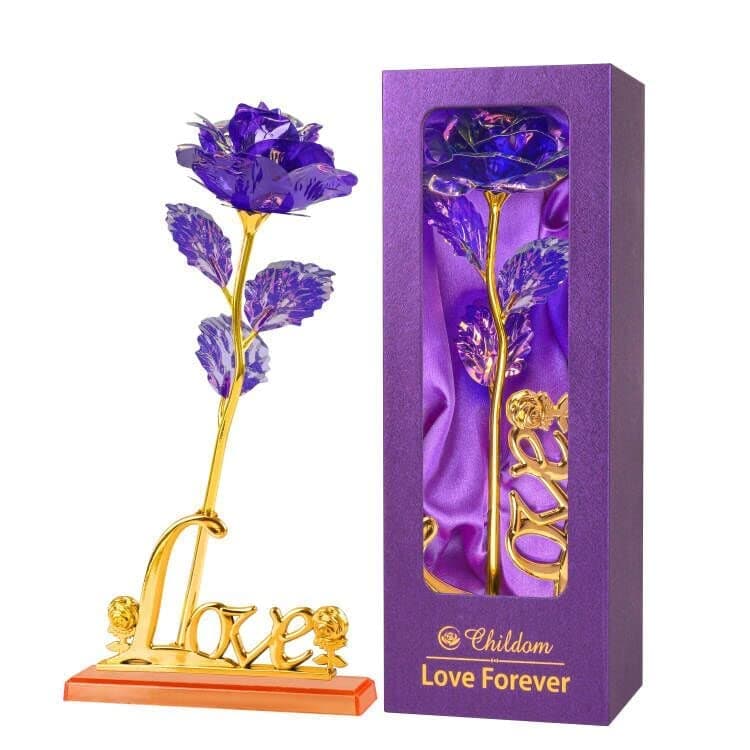 Mothers Day Rose Gifts for Mom with Love StandBirthday Gifts for WomenPurple Rose Flower Gifts for HerArtificial Flower Mom Gifts For WifeGrandmaWomen from Daughter SonAnniversaryValentines