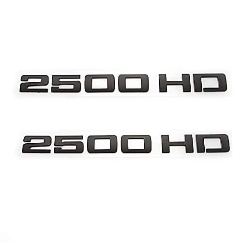 2Pcs 2500 HD Emblems Premium Car 3D Nameplate for 2500HD (Black)