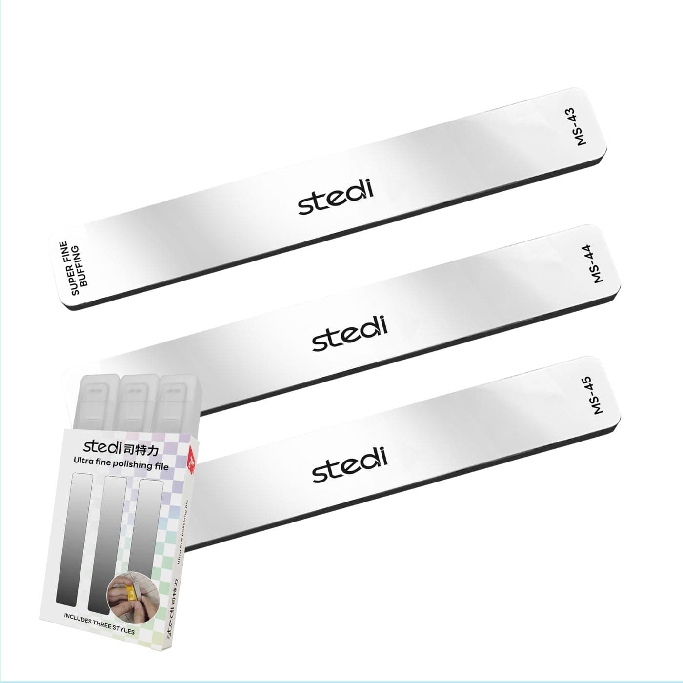 stedi Hobby Model Polishing Tools 3 PCS Ultimate Precision Glass Polishing Files 320400 Grit 400600Grit 10000 Grit