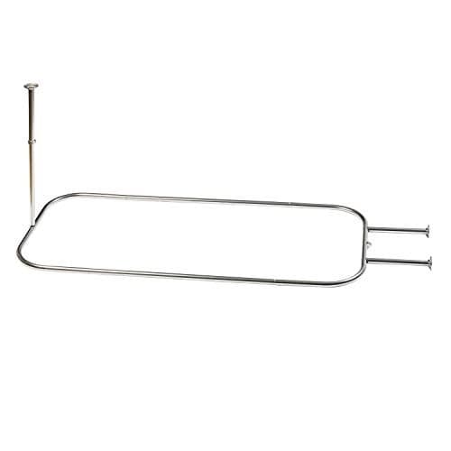 Zenna Home HoopShaped Shower Curtain Rod for Clawfoot and Freestanding Tubs Chrome Rustproof 28 by 60 Oval Design with Easy Installation for Specialty Tubs