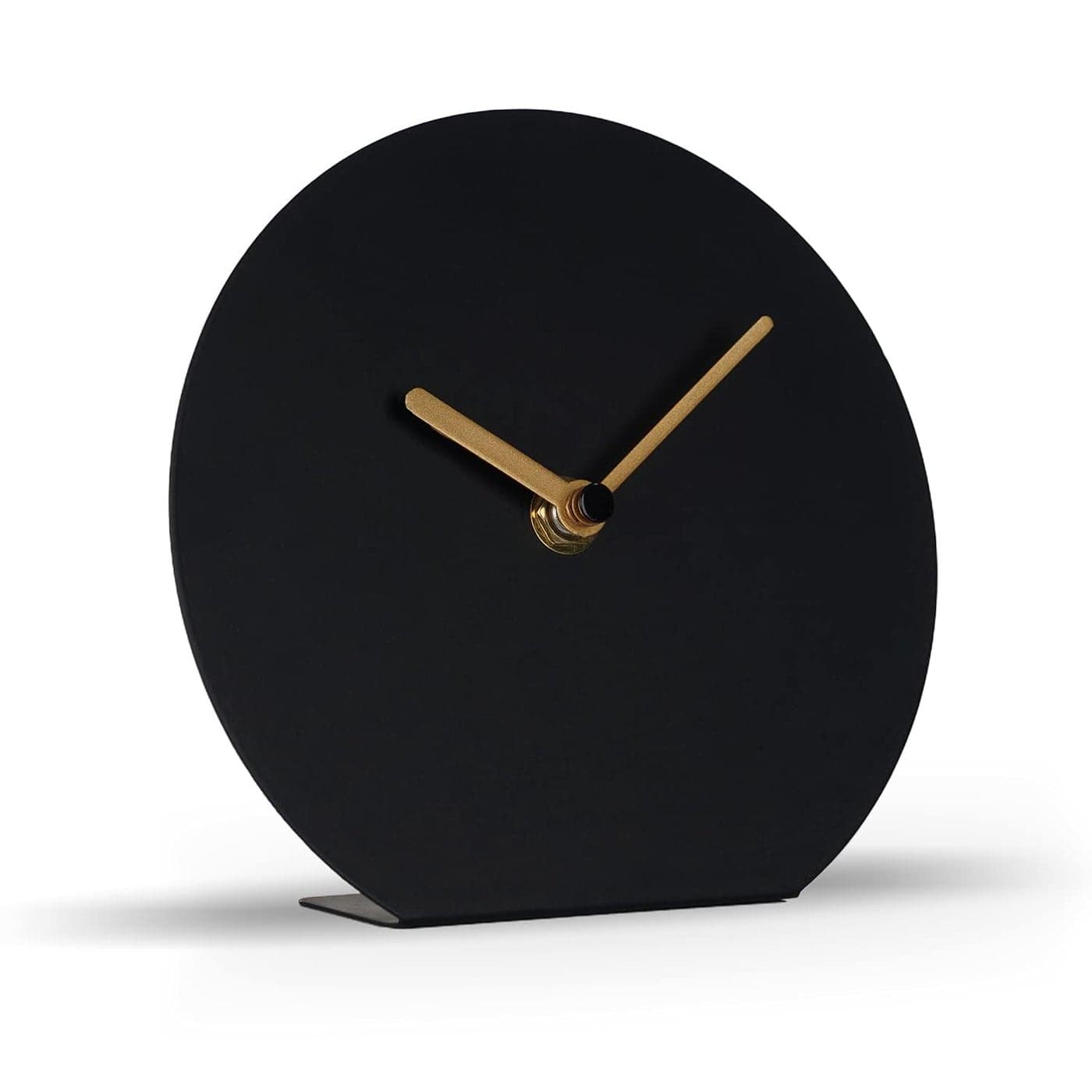 SOFFEE DESIGN 6 OnePiece Table Clocks Without Scale Modern Minimalist Style Decoration Iron Silent Quartz Desk Clock Creative Ornaments Battery Operated Non Ticking for Home Office Black