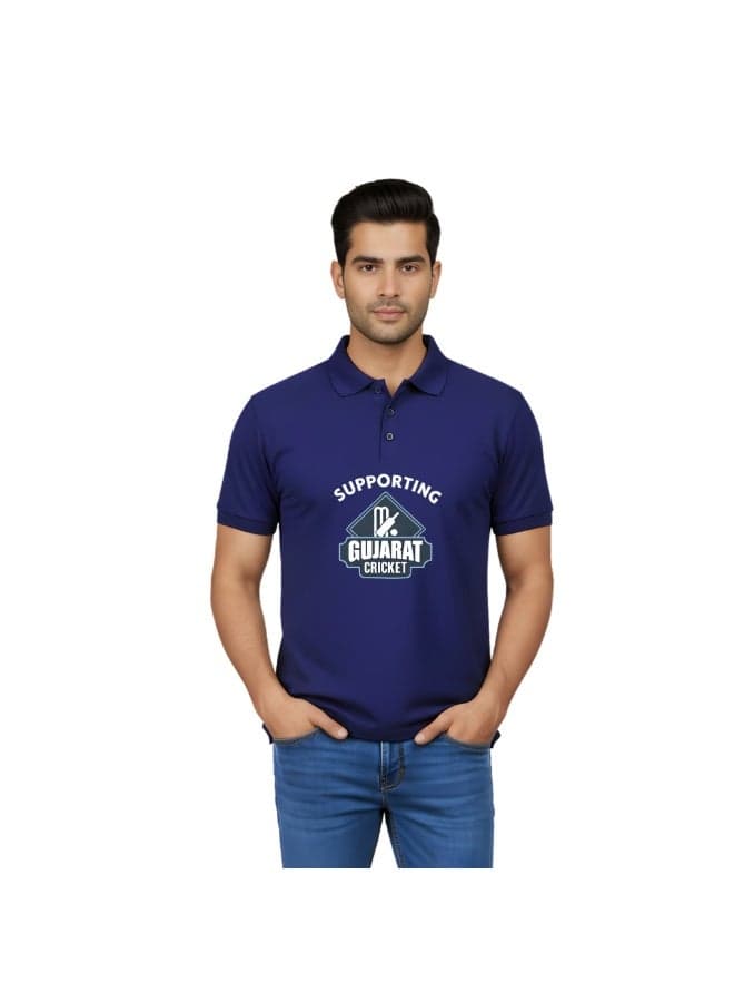 Gujarat Cricket Jersey for Men - Dry-Fit T-Shirt for Men - Perfect for Gujarat Cricket Fans - Match Day