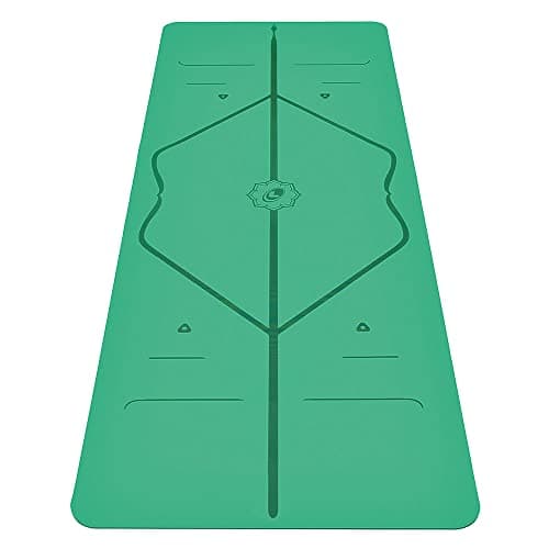 Liforme Travel Yoga mat – Free Yoga Bag, Patented Alignment System, Warrior-Like Grip, Non-Slip, Eco-Friendly and Biodegradable, Ultra-Lightweight and Sweat Resistant, Made with Natural Rubber – Green