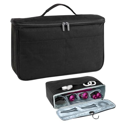 MAYCREATE® Airwrap Travel Case for Dyson Airwrap & Shark FlexStyle, Travel Portable Storage Bag with Hanging Hook and Multi-Pockets for Hair Curler and Accessories
