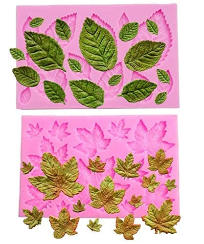 Leaf Mold Silicone Leaves Fondant Molds,Tree Leaves Mold for Cake Decoration,Maple Leaf Candy Molds,Cupcake Topper,Polymer Clay,Crafting,Chocolate,Resin