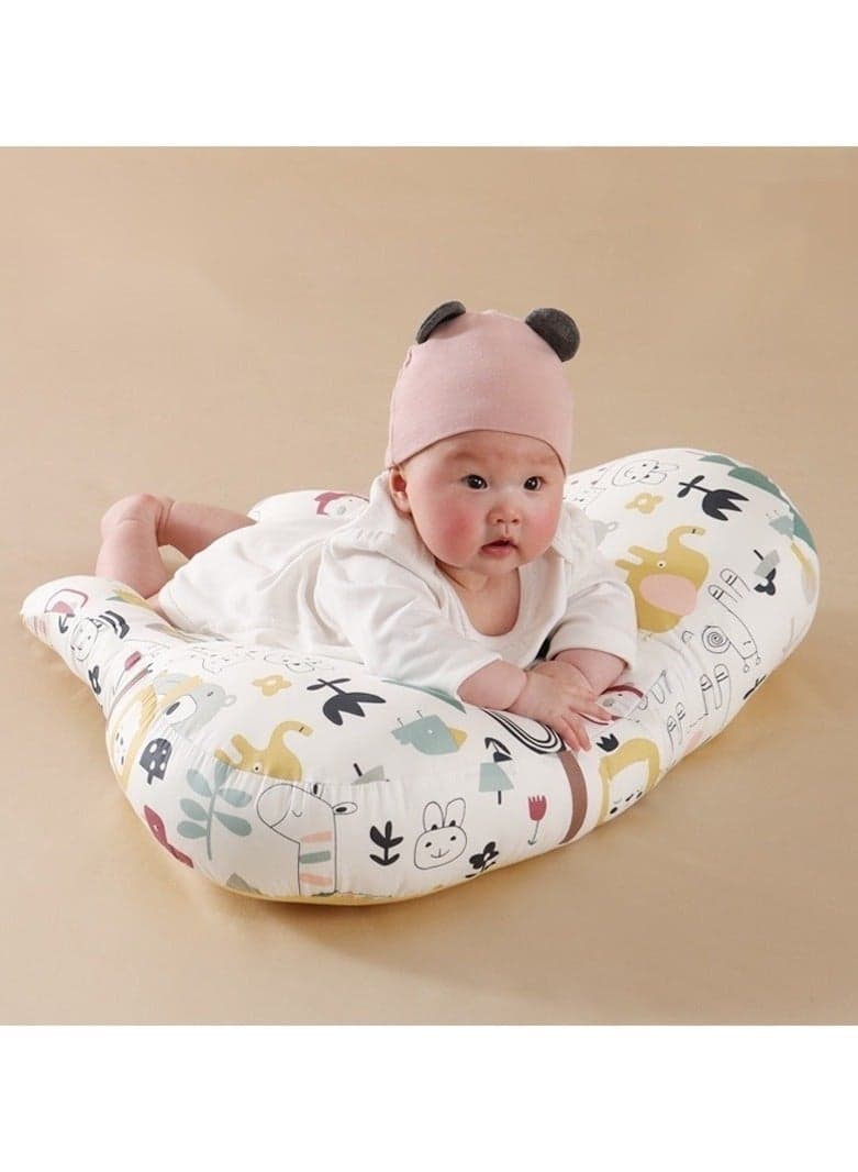 Baby Nursing Pillow for Breastfeeding, Multifunctional Toddler Look Up and Lying Pillows, Anti vomit Milk Babies Crib Headrest for Newborn and Infant, 30 Degree Incline, Enlarged and Widened