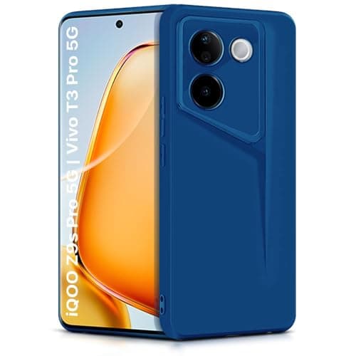 WOW IMAGINE Slim Back Cover for iQOO Z9s Pro 5G | Vivo T3 Pro 5G | Blade Series Ultra Thin Case with Lightweight Design | Camera Protection | Soft Matte Silicone Flexible Mobile Case - Blue