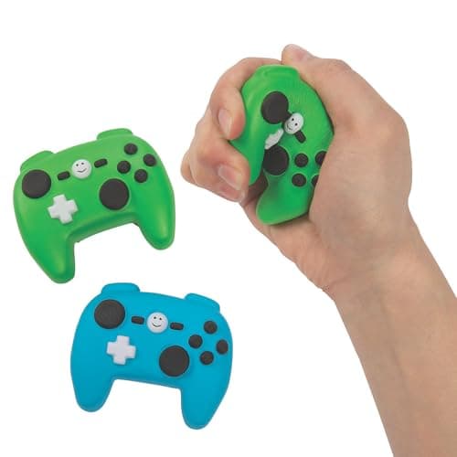 Fun Express Gamer Video Game Controller Shaped Stress Toy Set of 12 Game Party Favors