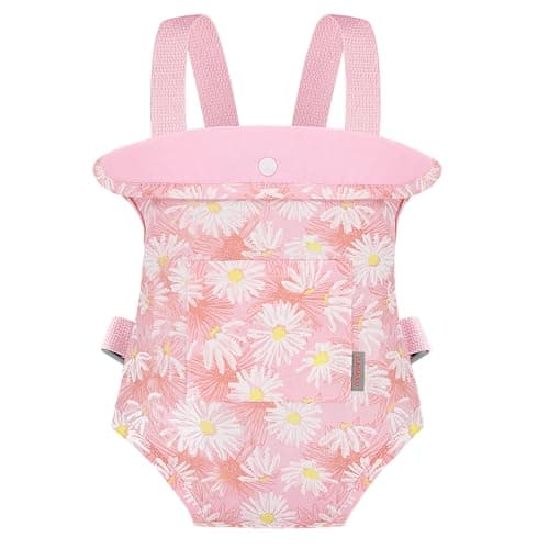 GAGAKU Baby Doll Carrier for Toddlers Doll Carrier for Little Girls Toy Baby Dolls Sling for Kids Reborn Baby Doll Accessories Calendula Flowers