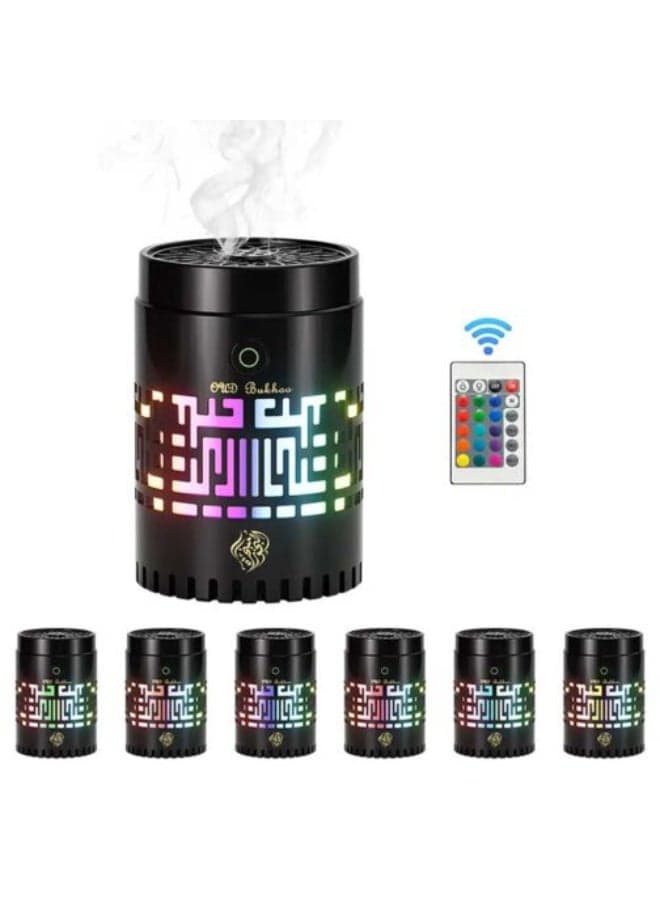 Incense Burner Portable Electric Bakhoor Aroma Diffuser Mini Arabic Incense Holder Home Decoration(Black))