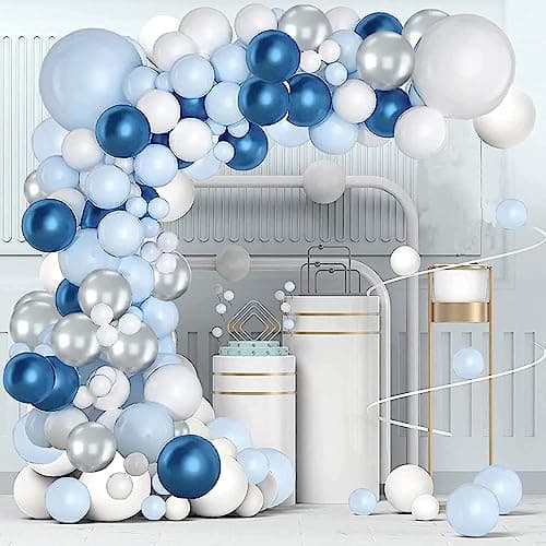 Party Propz Blue Balloons for Decorations - Huge 85 Pcs Frozen Theme Balloons For Decorations | Birthday Decoration Items for Kids | Birthday Balloon Decoration Set | frozen balloons