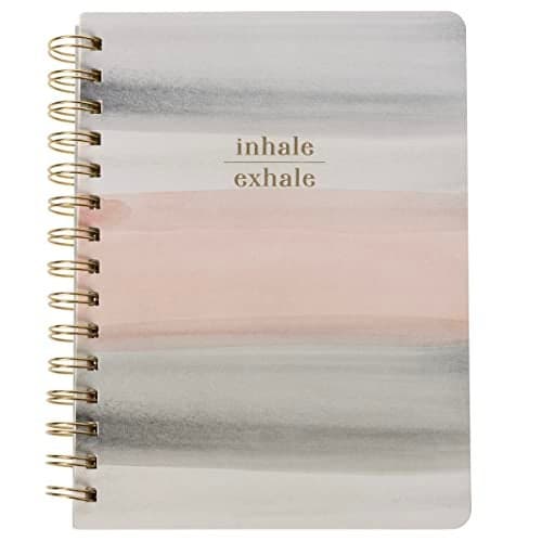 Graphique Vegan Leather Spiral Journal | Calm Watercolor Design | Premium Paper | Notebook | Diary | Lists | Record Month and Date | Great Gift | 192 Ruled Pages | 6” x 8”